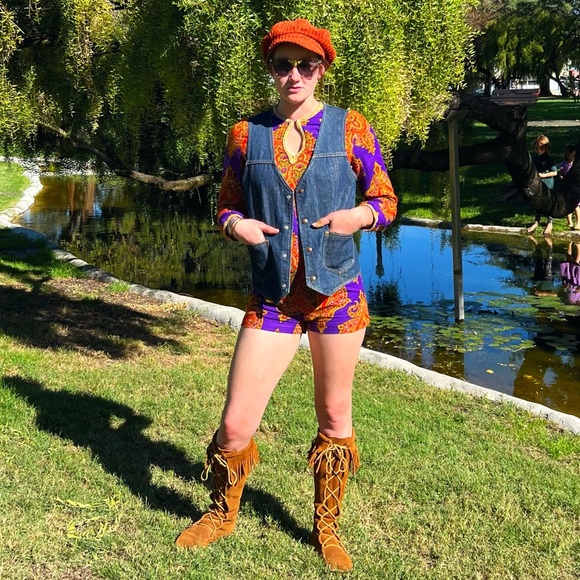 1970s Harley Davidson Denim Snap Front Vest - Picture 6 of 7